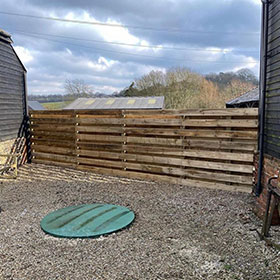 Wooden fencing